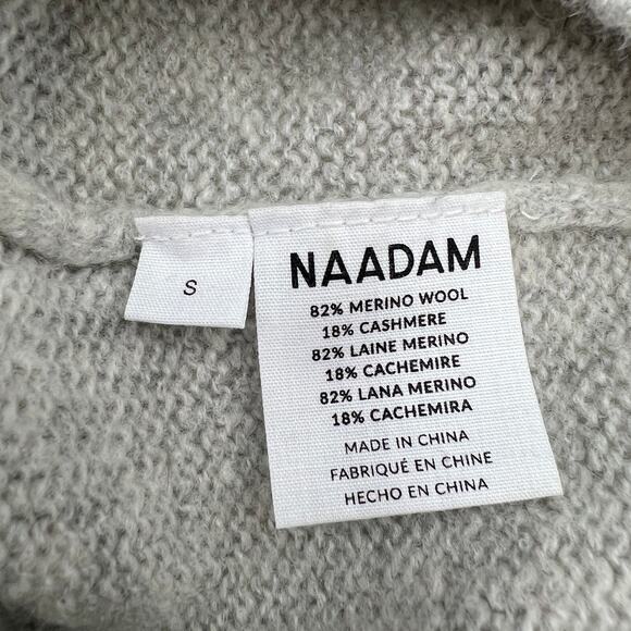 Nadaam Merino Wool & Cashmere Knit V Neck Sweater Gray - Picture 7 of 9